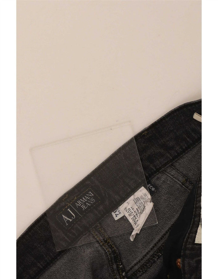 Armani Mens Straight Jeans W34 L34 Black Cotton