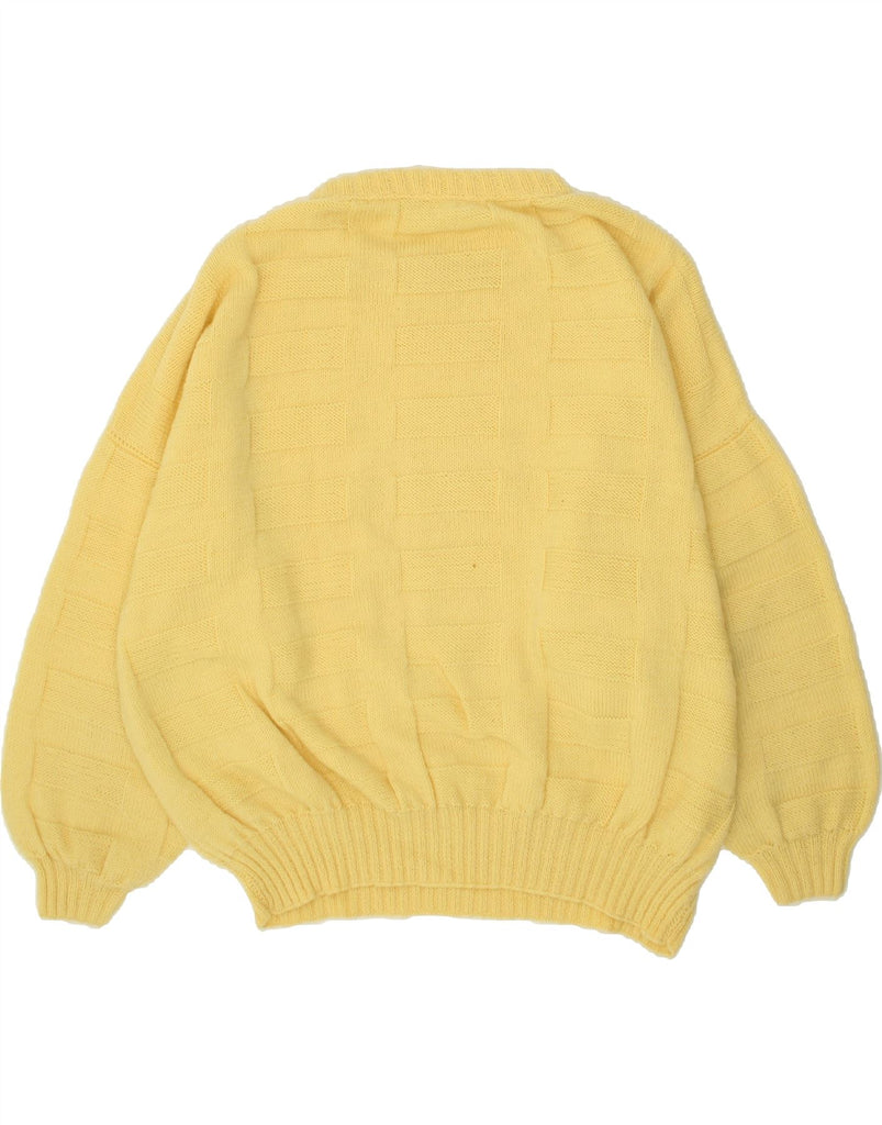 VINTAGE Womens Boat Neck Jumper Sweater UK 18 XL Yellow Vintage Vintage and Second-Hand Vintage from Messina Hembry 