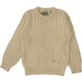 ARANCRAFTS Womens Boat Neck Jumper Sweater UK 10 Small Beige Wool