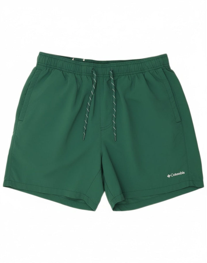 Columbia Mens Swimming Shorts Medium  Green Nylon