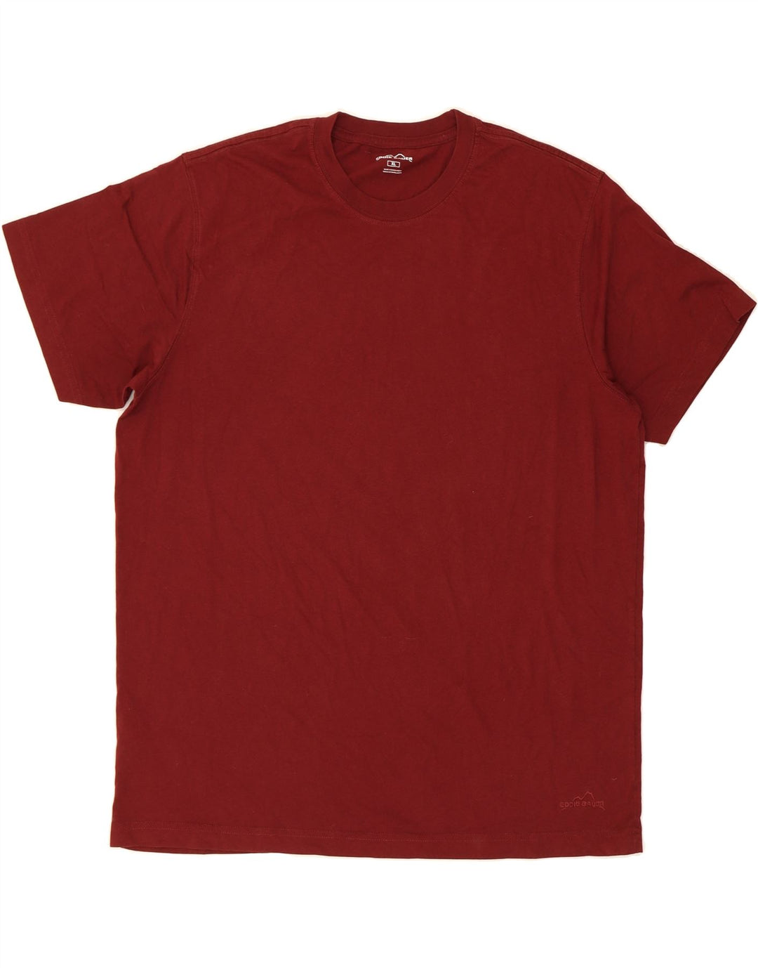 EDDIE BAUER Mens T-Shirt Top XL Burgundy Cotton Vintage Eddie Bauer and Second-Hand Eddie Bauer from Messina Hembry 