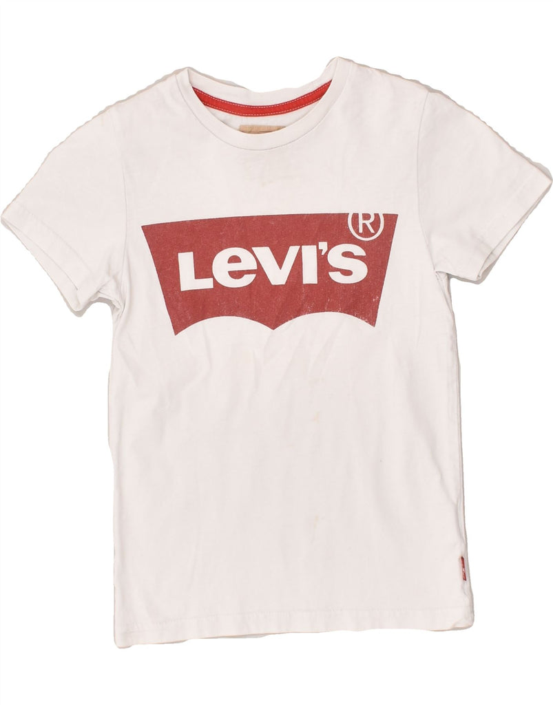 LEVI'S Boys Graphic T-Shirt Top 7-8 Years White Cotton | Vintage Levi's | Thrift | Second-Hand Levi's | Used Clothing | Messina Hembry 