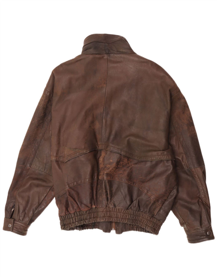 Vintage Mens Leather Jacket UK 42 XL Brown