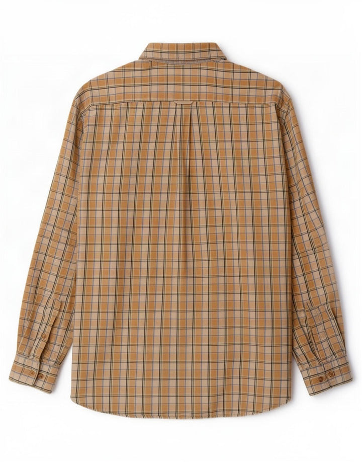 Barbour Mens Shirt XL Yellow Check Cotton