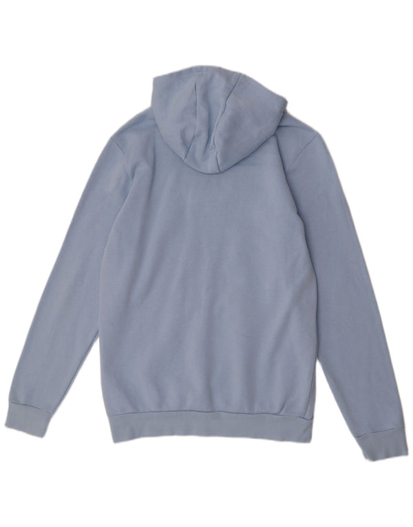 Adidas Girls Graphic Hoodie Jumper 15-16 Years Blue Cotton