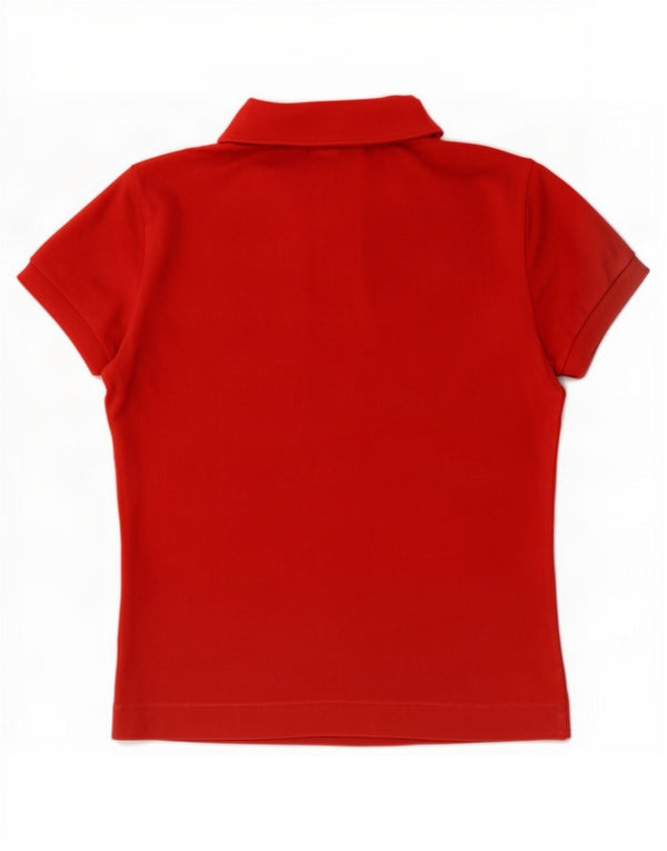 Lacoste Womens Polo Shirt Size 40 Medium Red Cotton