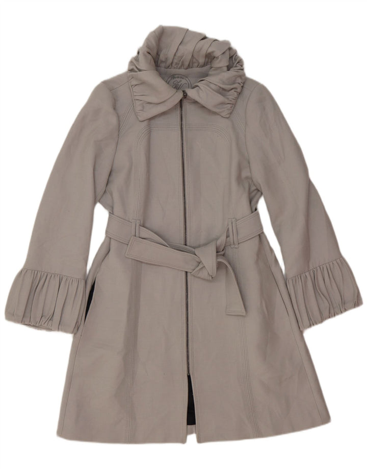 Zara Womens Overcoat UK 14 Large Grey Wool