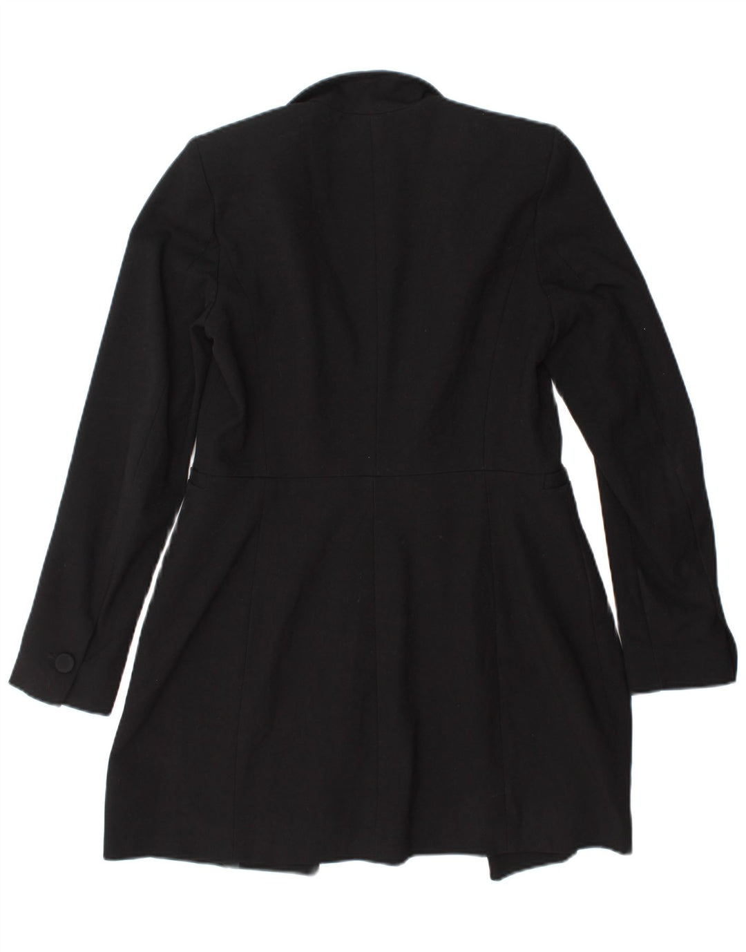 Zara Womens Longline Blazer Jacket UK 10 Small Black Polyester