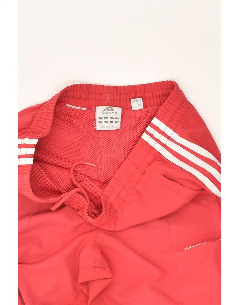 ADIDAS Girls Tracksuit Trousers 13-14 Years Red Polyester | Vintage Adidas | Thrift | Second-Hand Adidas | Used Clothing | Messina Hembry 