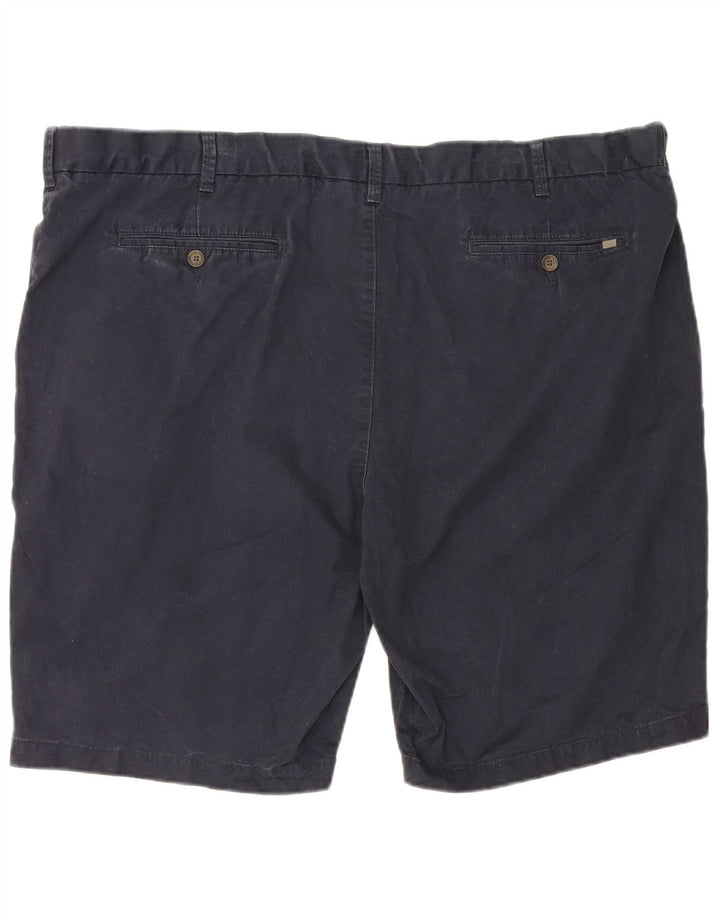 Marks & Spencer Mens Chino Shorts W48 4XL Navy Blue Cotton