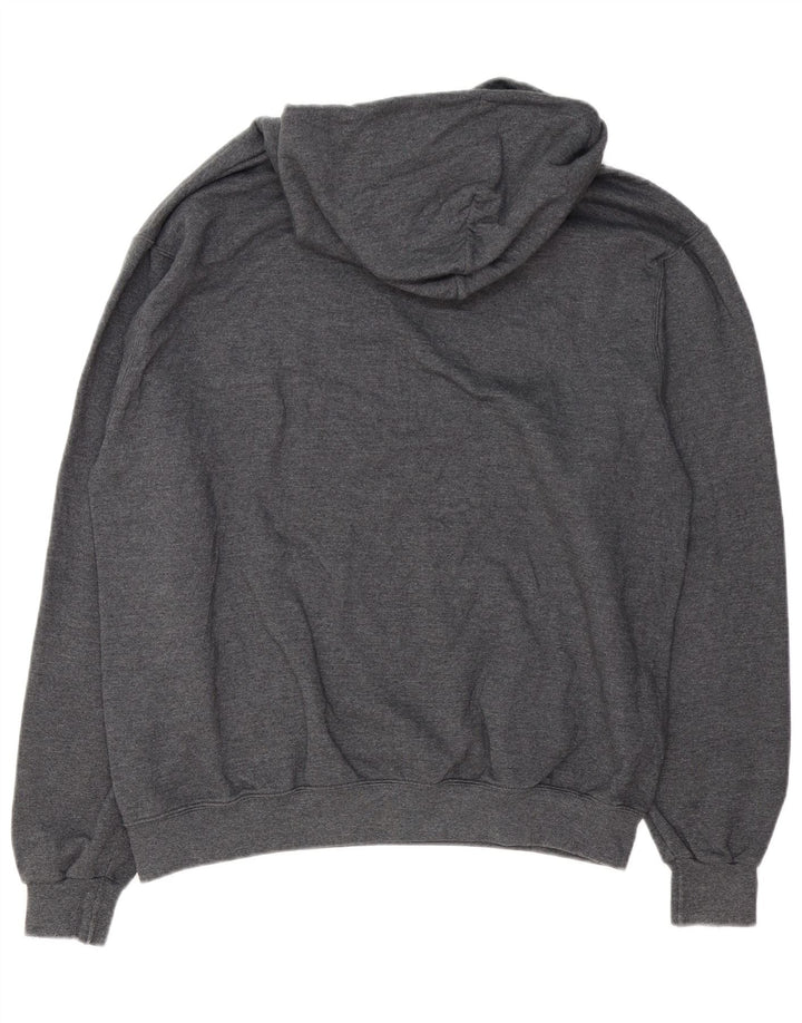 Champion Mens Graphic Hoodie Jumper Large Grey Cotton