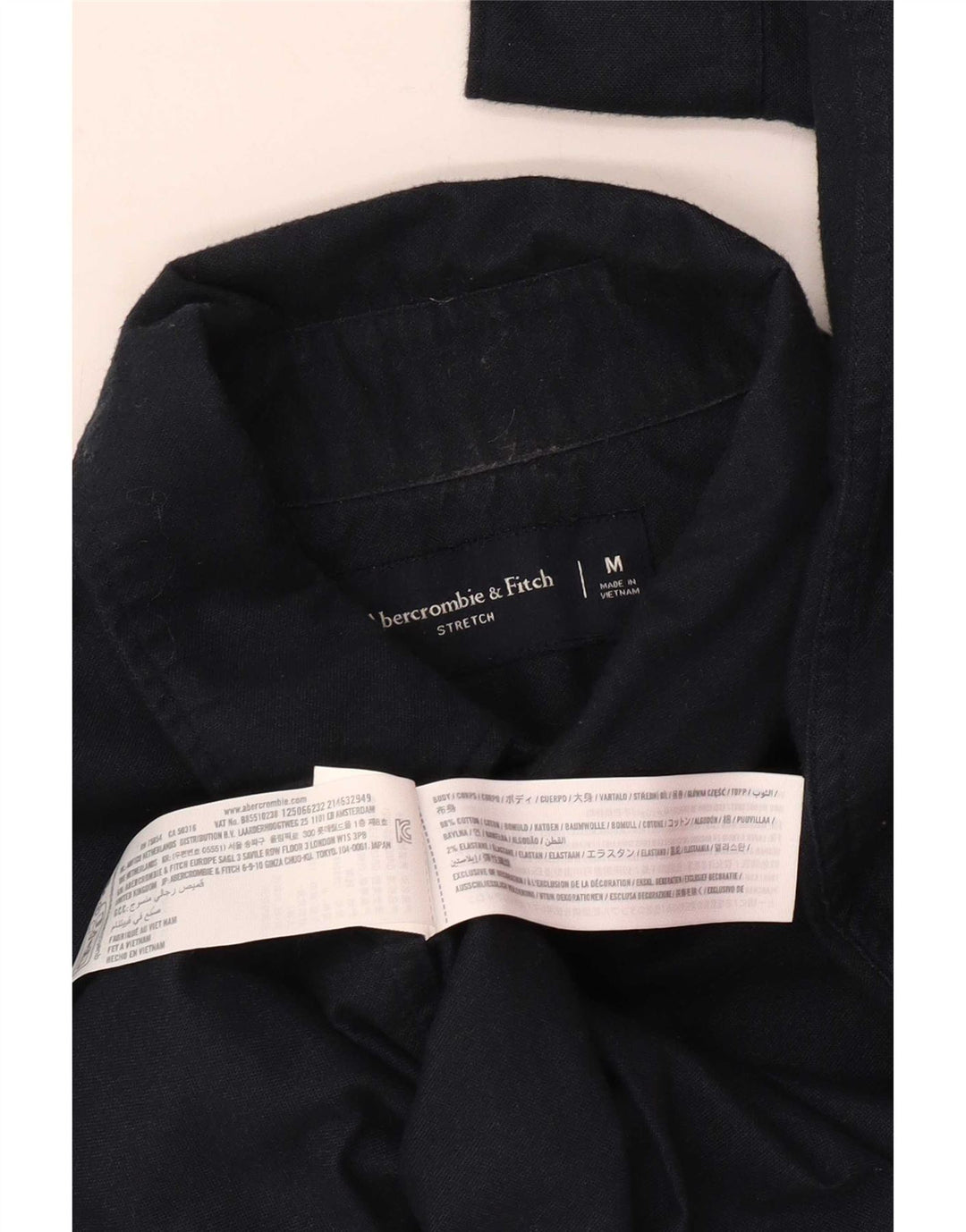 Abercrombie & Fitch Mens Shirt Medium Navy Blue Cotton
