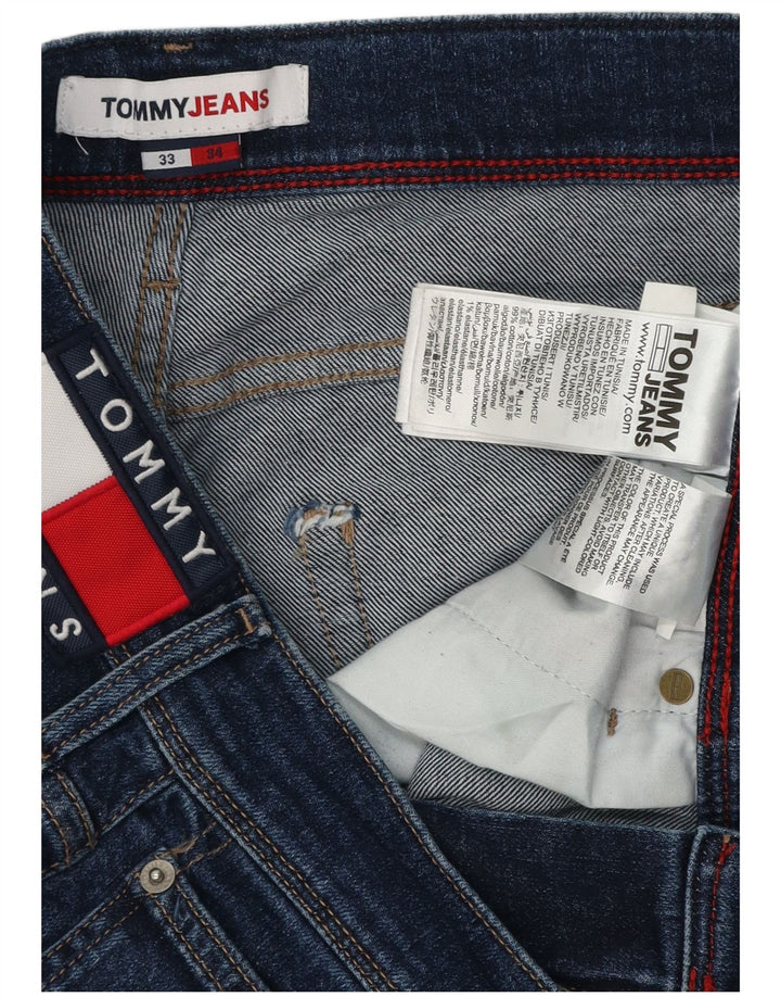 Tommy Jeans Mens Slim Jeans W33 L34 Navy Blue Cotton