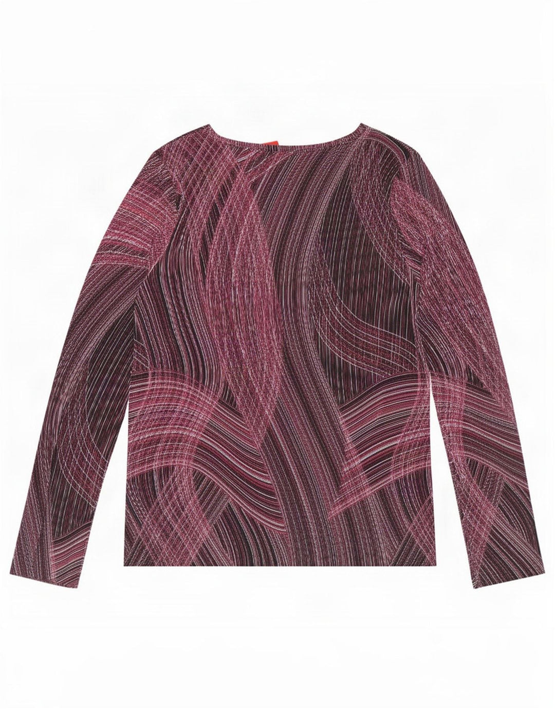 Marks & Spencer Womens Abstract Pattern Top Long Sleeve UK 16 Large Purple