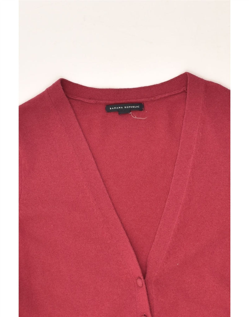 BANANA REPUBLIC Womens Cardigan Sweater UK 12 Medium Pink Wool | Vintage Banana Republic | Thrift | Second-Hand Banana Republic | Used Clothing | Messina Hembry 