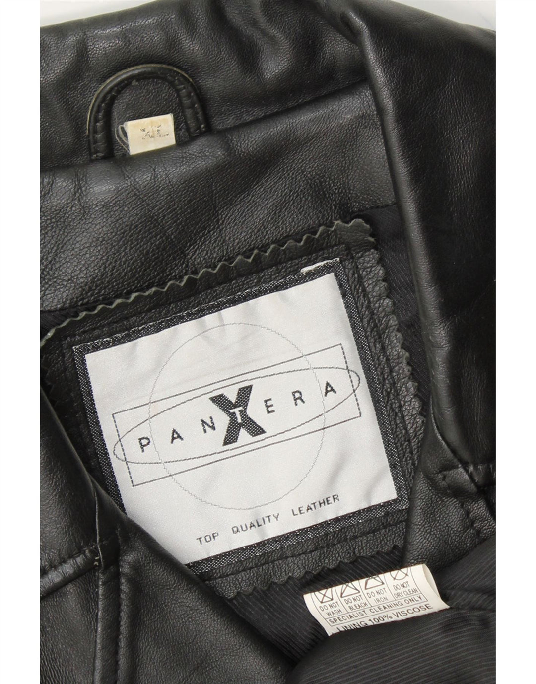 PANTERA Womens Leather Jacket UK 18 XL Black Leather Vintage Pantera and Second-Hand Pantera from Messina Hembry 