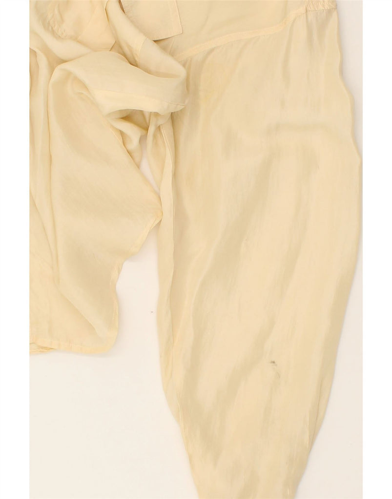 VINTAGE Womens Shirt UK 14 Medium Beige Silk | Vintage Vintage | Thrift | Second-Hand Vintage | Used Clothing | Messina Hembry 
