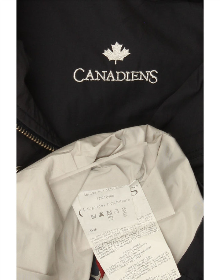 Canadiens Womens Utility Jacket UK 16 Large Navy Blue Cotton
