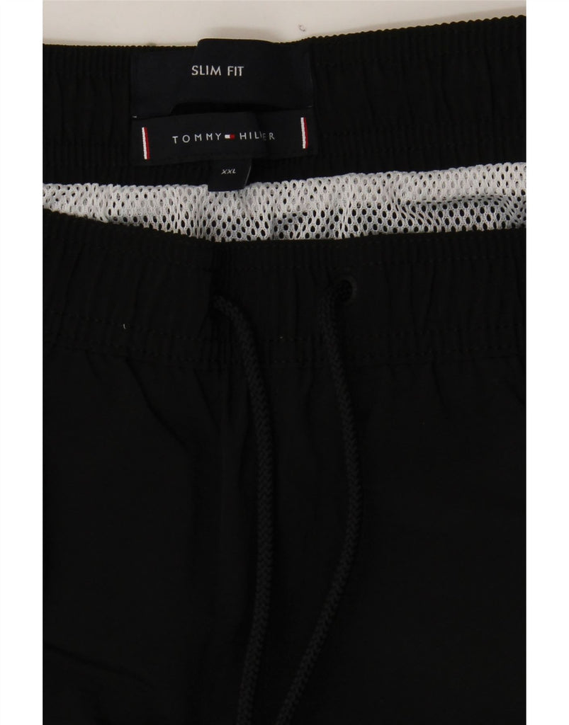 TOMMY HILFIGER Mens Slim Fit Swimming Shorts 2XL  Black Colourblock Vintage Tommy Hilfiger and Second-Hand Tommy Hilfiger from Messina Hembry 