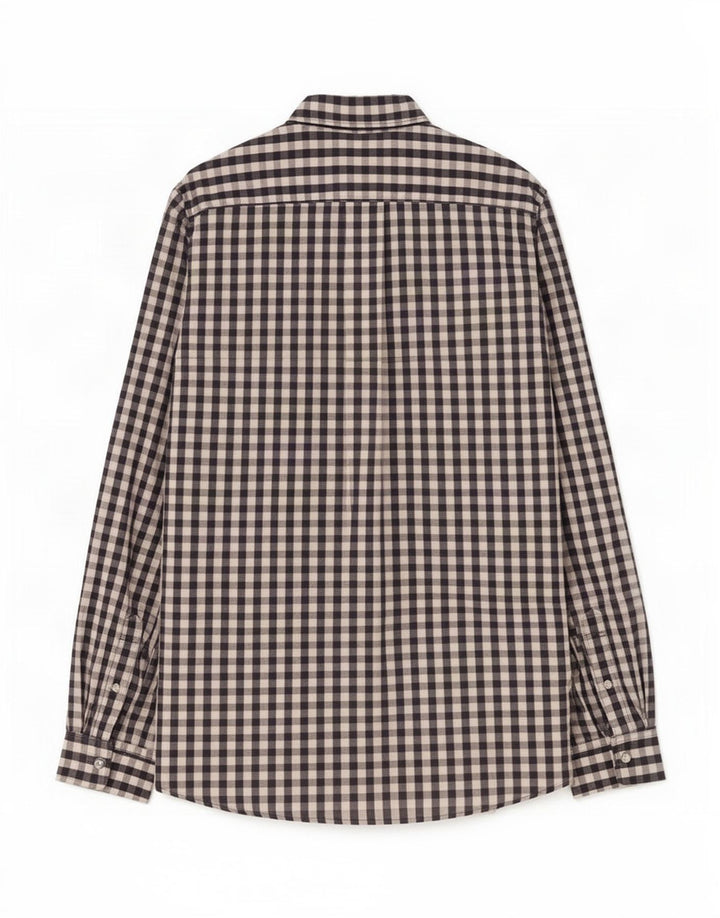 Jack Wills Mens Classic Fit Shirt Large Navy Blue Gingham Cotton