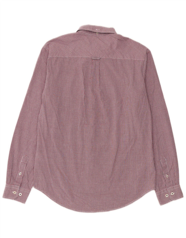 Ben Sherman Mens Shirt Medium Red Check Cotton