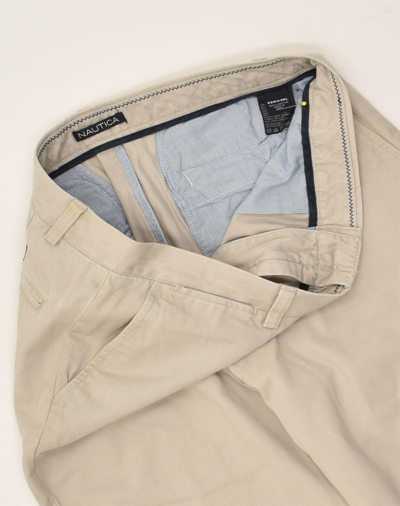 NAUTICA Mens Straight Chino Trousers W33 L30  Beige Cotton | Vintage Nautica | Thrift | Second-Hand Nautica | Used Clothing | Messina Hembry 