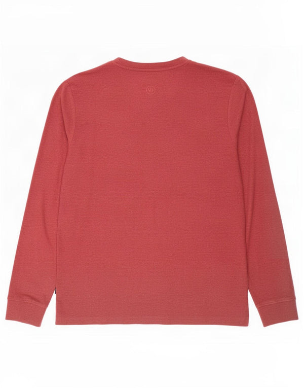 Fat Face Mens Top Long Sleeve Large Red Cotton