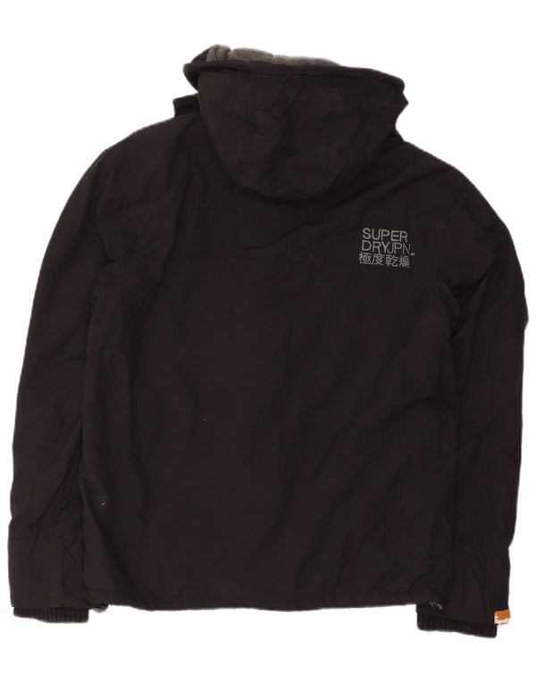 Superdry Mens The Windcheater Hooded Windbreaker Jacket UK 36 Small Black