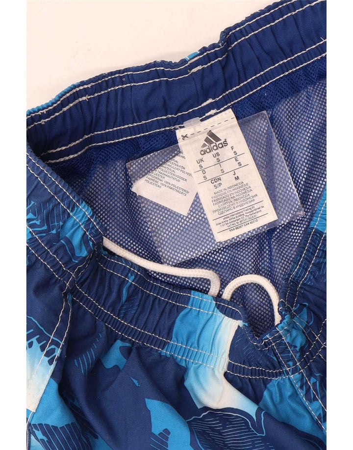 Adidas Mens Swimming Shorts Small Blue Floral Polyester