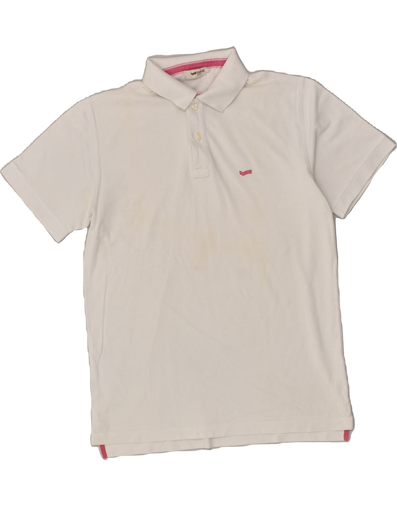 GAS Mens Polo Shirt Large White Cotton | Vintage Gas | Thrift | Second-Hand Gas | Used Clothing | Messina Hembry 