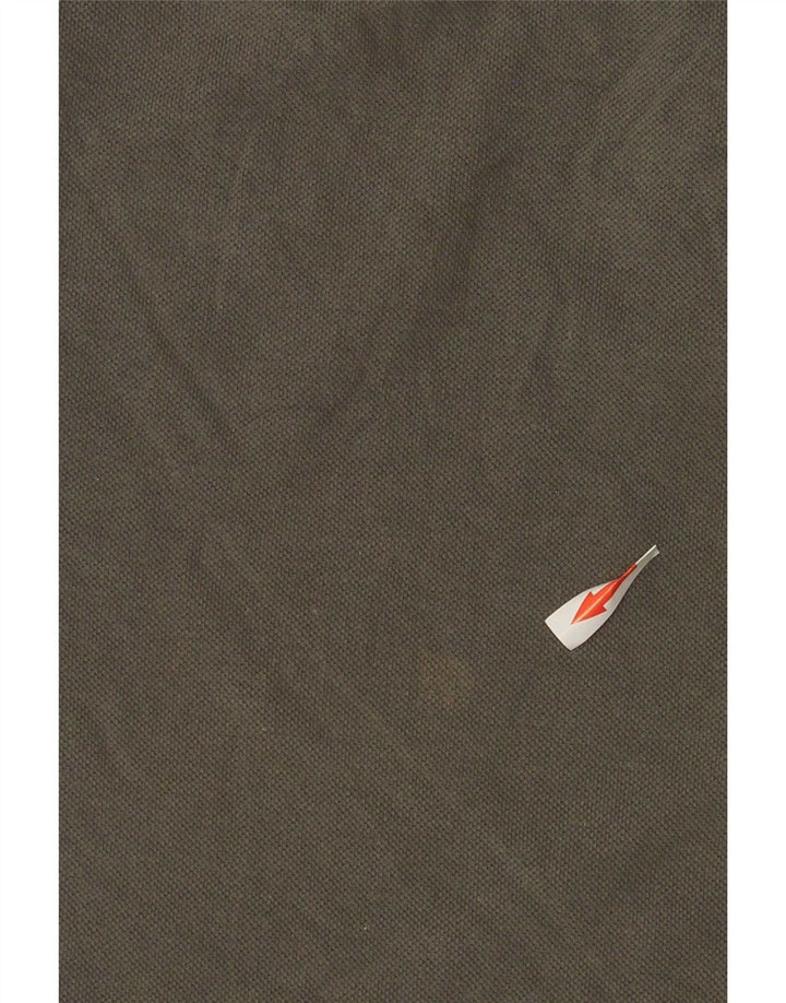 Fred Perry Mens Long Sleeve Rugby Polo Shirt Small Grey Cotton