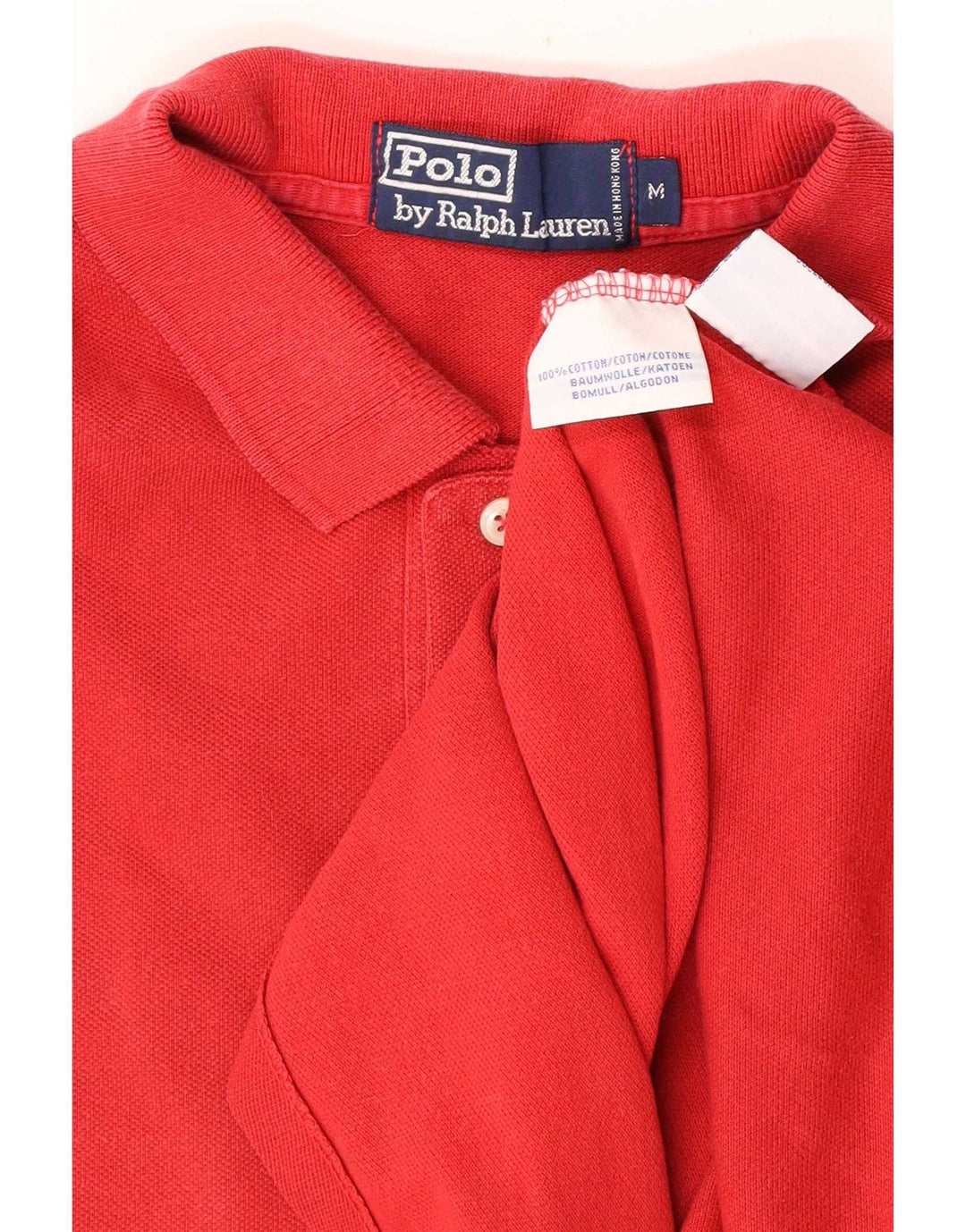 Polo Ralph Lauren Mens Shirt Medium Red Cotton