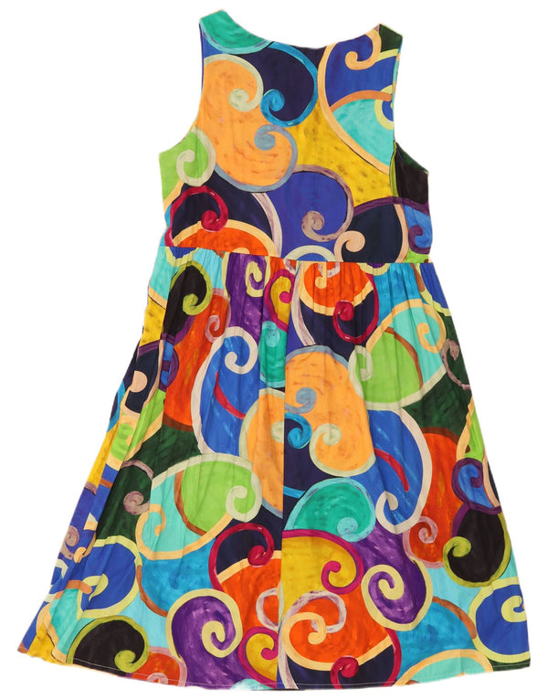 Vintage Womens Sleeveless A-Line Dress UK 12 Medium Multicoloured Paisley