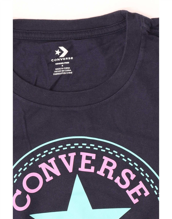 Converse Mens Graphic T-Shirt Top Small Navy Blue