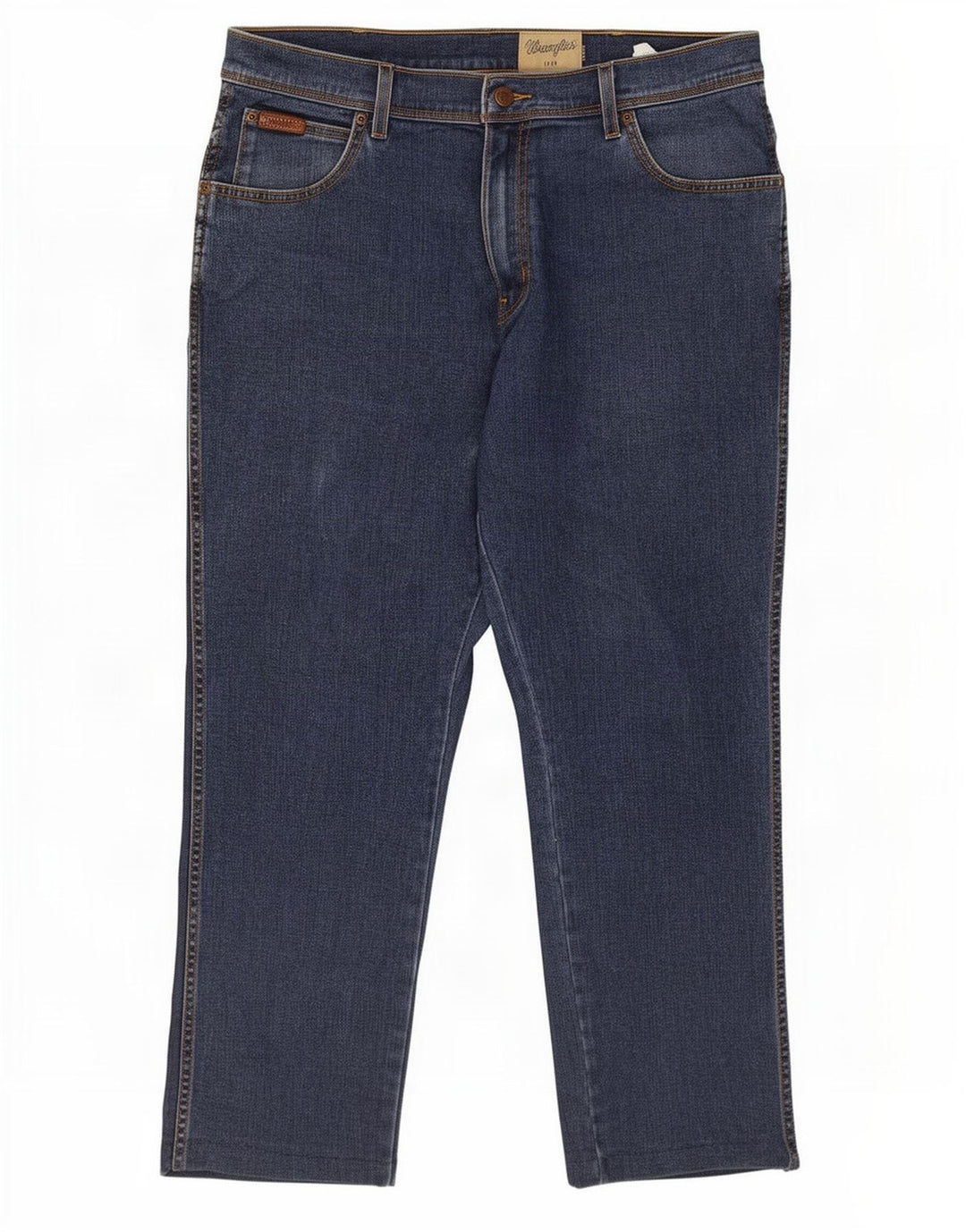 Wrangler Mens Texas Stretch Straight Jeans W36 L26 Blue Cotton