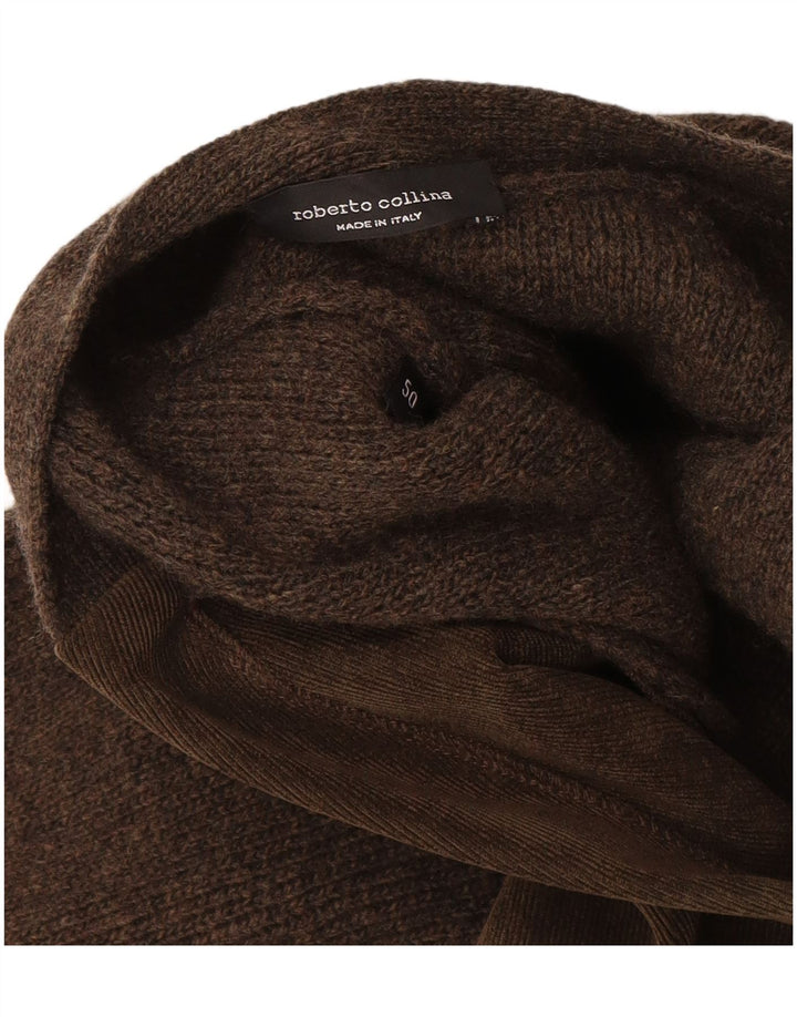 Roberto Collina Mens Cardigan Sweater IT 50 Medium Brown Wool