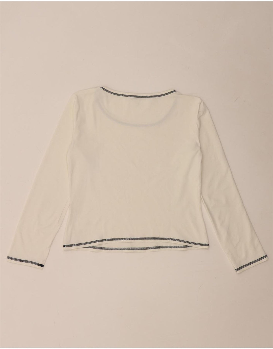 i Blues Womens Crop Top Long Sleeve UK 14 Large White