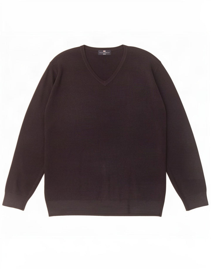 Marks & Spencer Mens Blue Harbour V-Neck Jumper Sweater Medium Navy