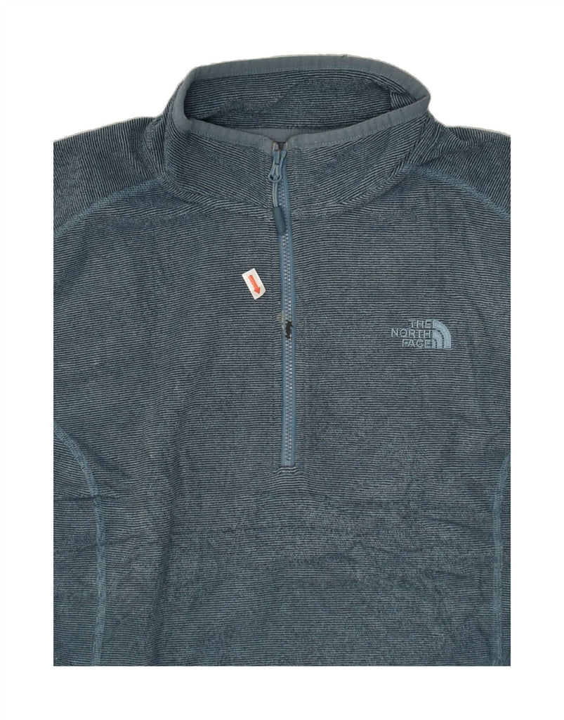 THE NORTH FACE Womens Zip Neck Fleece Jumper UK 16 Large Blue Polyester | Vintage The North Face | Thrift | Second-Hand The North Face | Used Clothing | Messina Hembry 