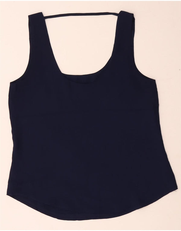 Oasis Womens Sleeveless Blouse Top UK 10 Small Navy Blue