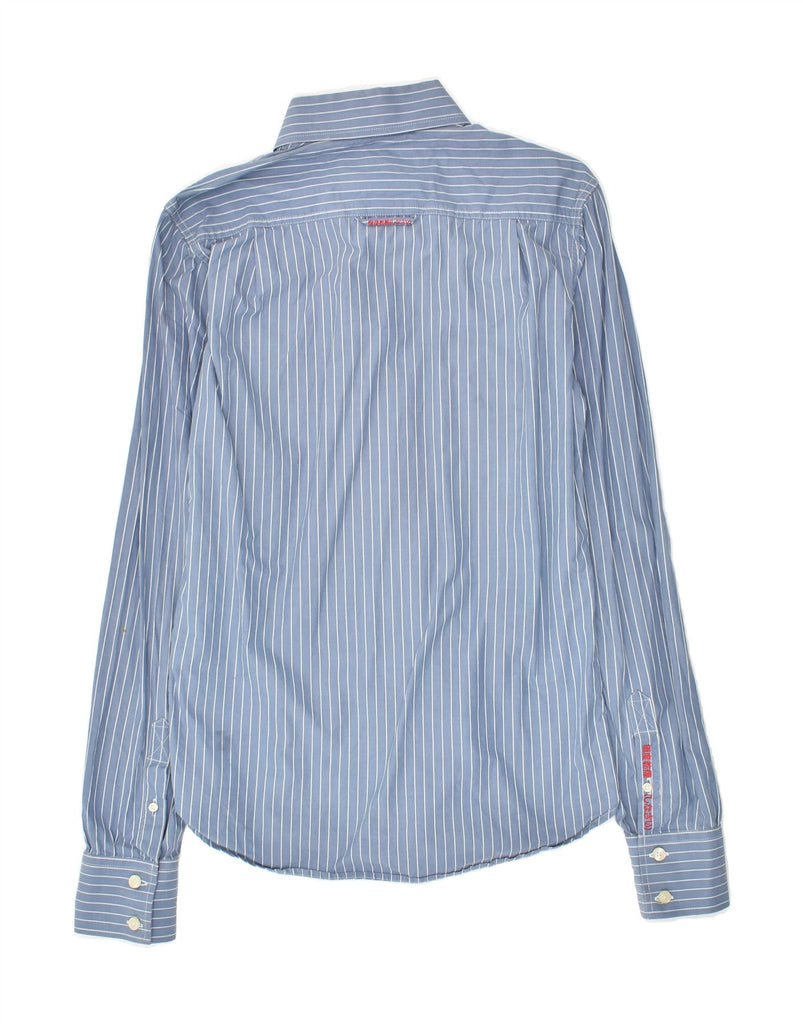 SUPERDRY Mens Shirt Medium Blue Striped Cotton | Vintage Superdry | Thrift | Second-Hand Superdry | Used Clothing | Messina Hembry 