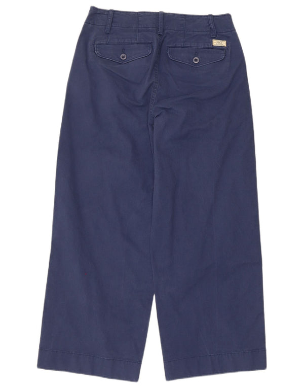 Polo Ralph Lauren Womens Wide Leg Chino Trousers US 0 XS W28 L24 Blue