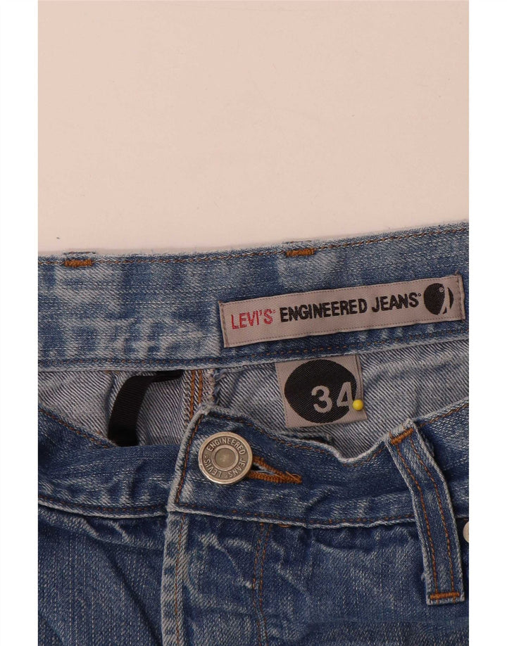 Levi's Mens Denim Shorts W34 Large Blue Cotton