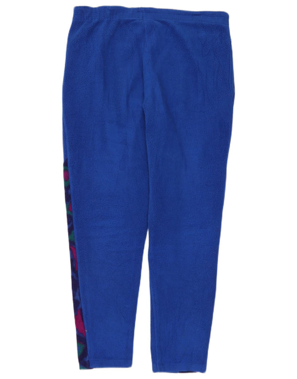 Fila Womens Fleece Tracksuit Trousers IT 46 Large Blue Geometric