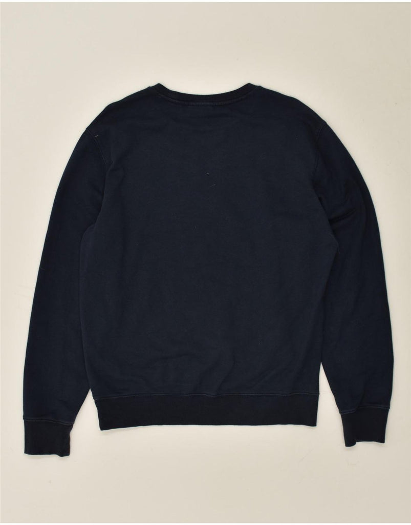 TIMBERLAND Mens Graphic Sweatshirt Jumper Medium Navy Blue Cotton | Vintage Timberland | Thrift | Second-Hand Timberland | Used Clothing | Messina Hembry 
