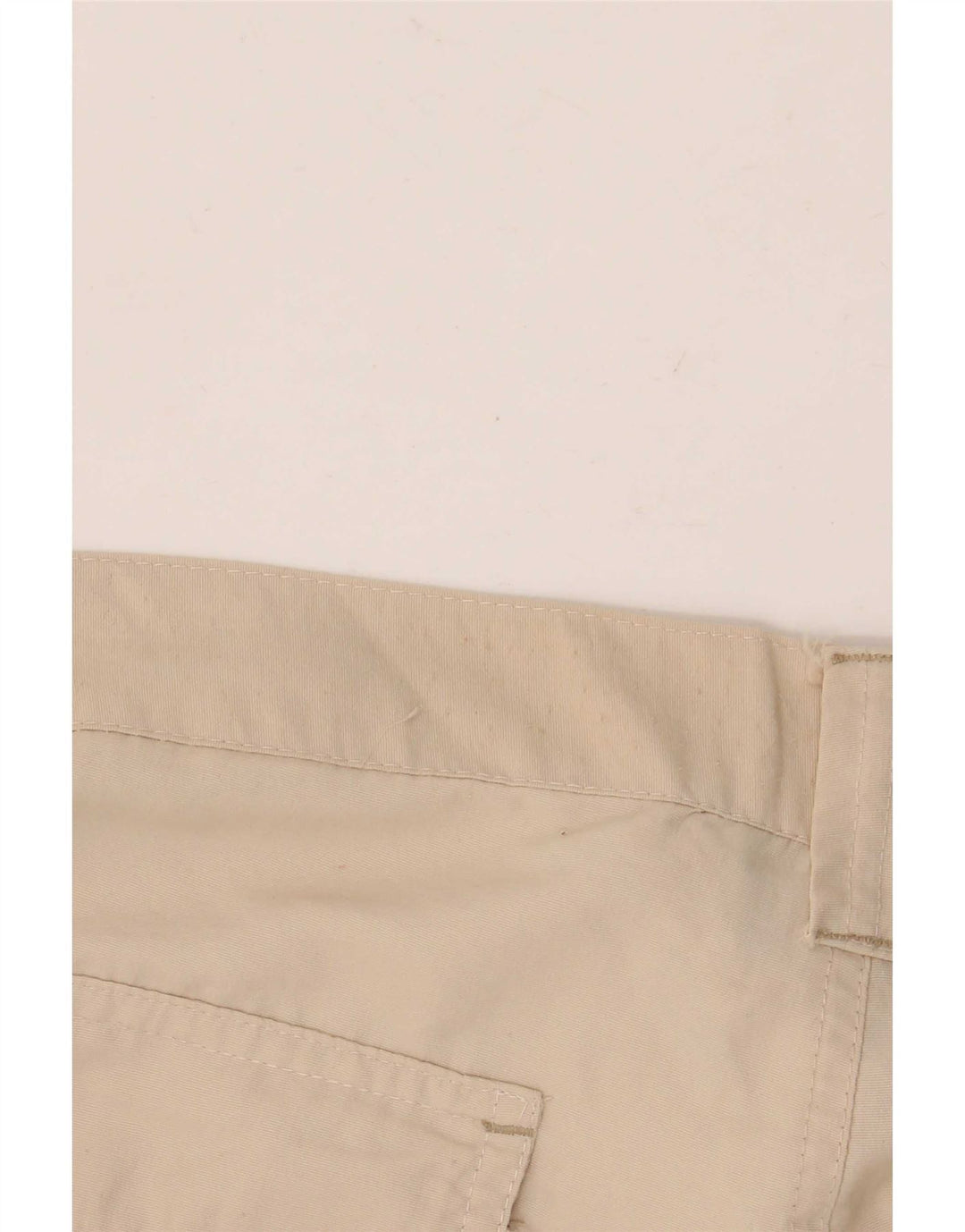 Moorhead Mens Straight Cargo Trousers W34 L34 Beige Polyamide