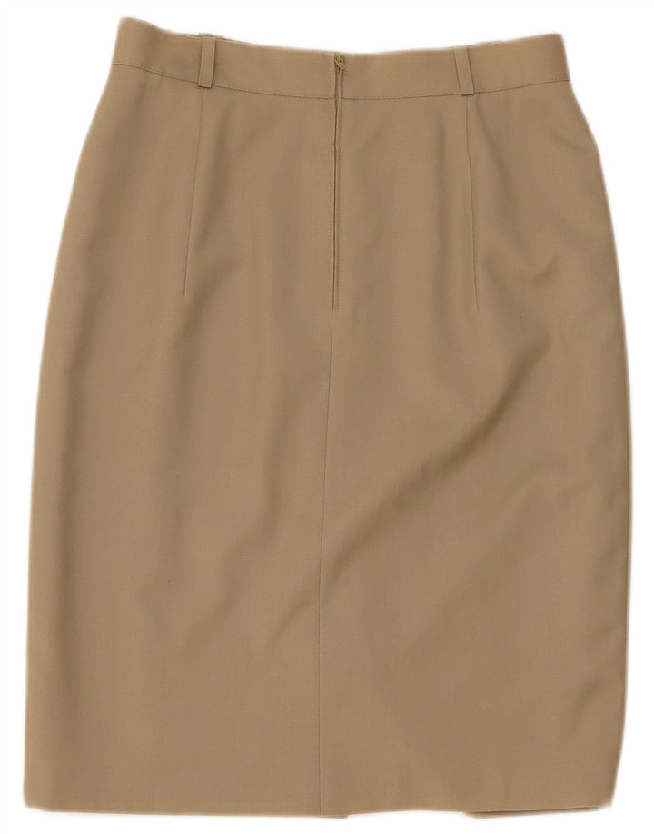 Bianca Womens Straight Skirt EU 40 Medium W28  Beige New Wool