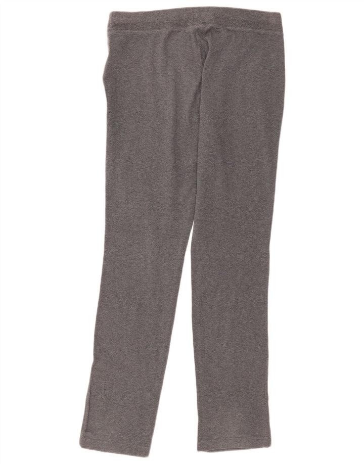 Nike Womens Tracksuit Trousers UK 14 Medium Grey Cotton