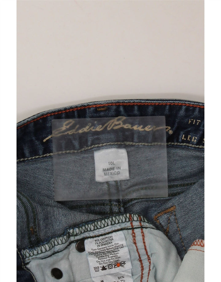 EDDIE BAUER Womens Curvy Bootcut Jeans US 10 Large W32 L35 Blue Cotton