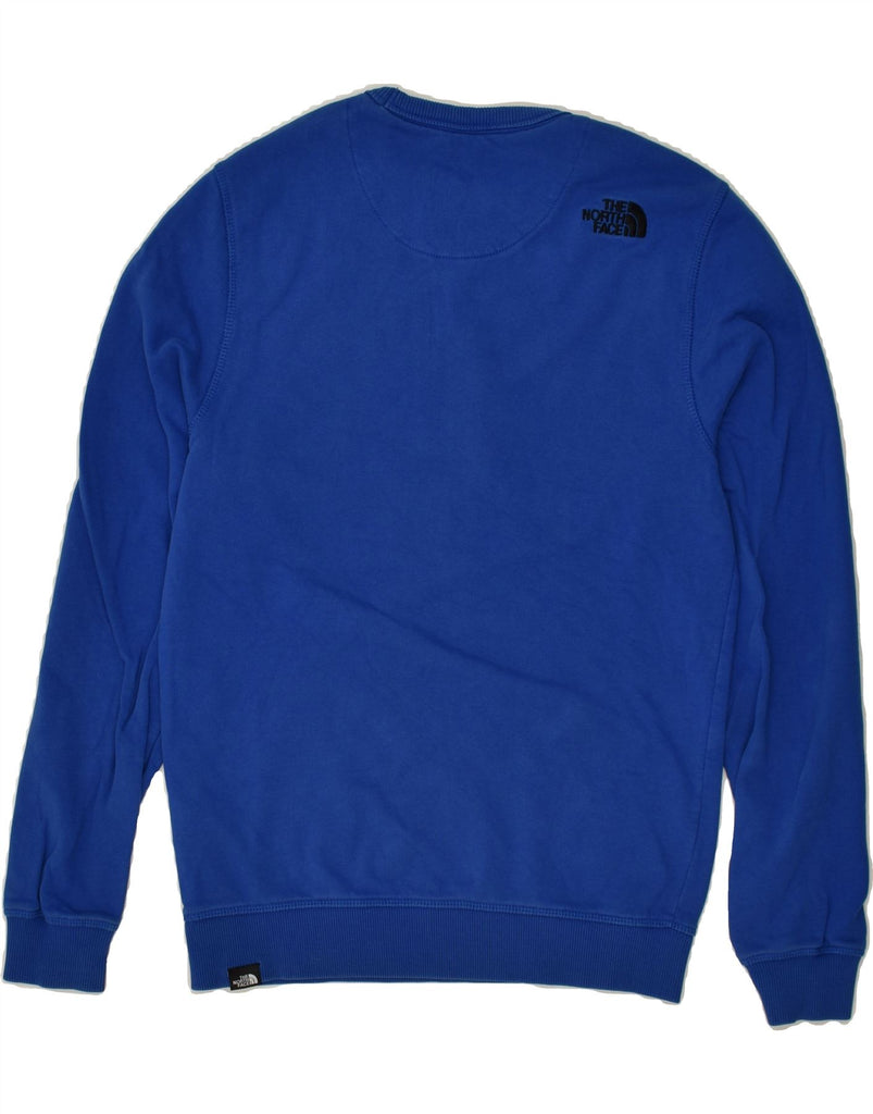 THE NORTH FACE Mens Graphic Sweatshirt Jumper Small Blue Cotton | Vintage The North Face | Thrift | Second-Hand The North Face | Used Clothing | Messina Hembry 